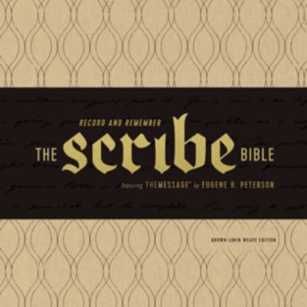 The Scribe Bible: Featuring The Message Soft Imitation Brown Linen Weave -NEW